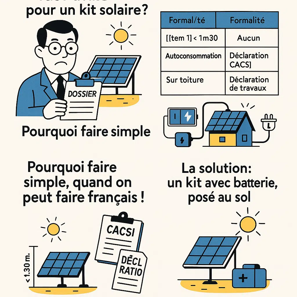 Faut-il une autorisation pour un kit solaire ? 1 Autorisation kit solaire en France